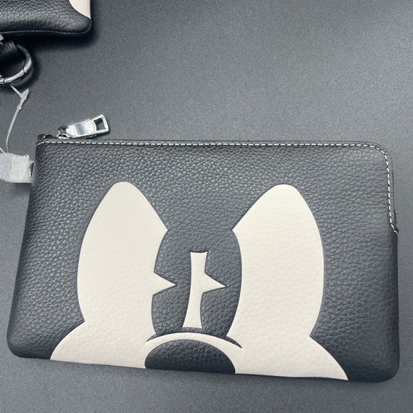 Disney X Coach Corner Zip Trio Wallets With Mickey Mouse Faces - Picture 7 of 15